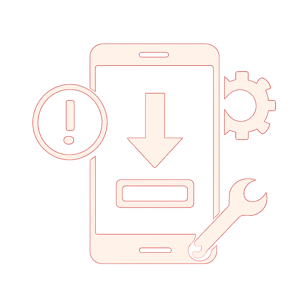 Illustration detailing steps for updating the 10Cric app.