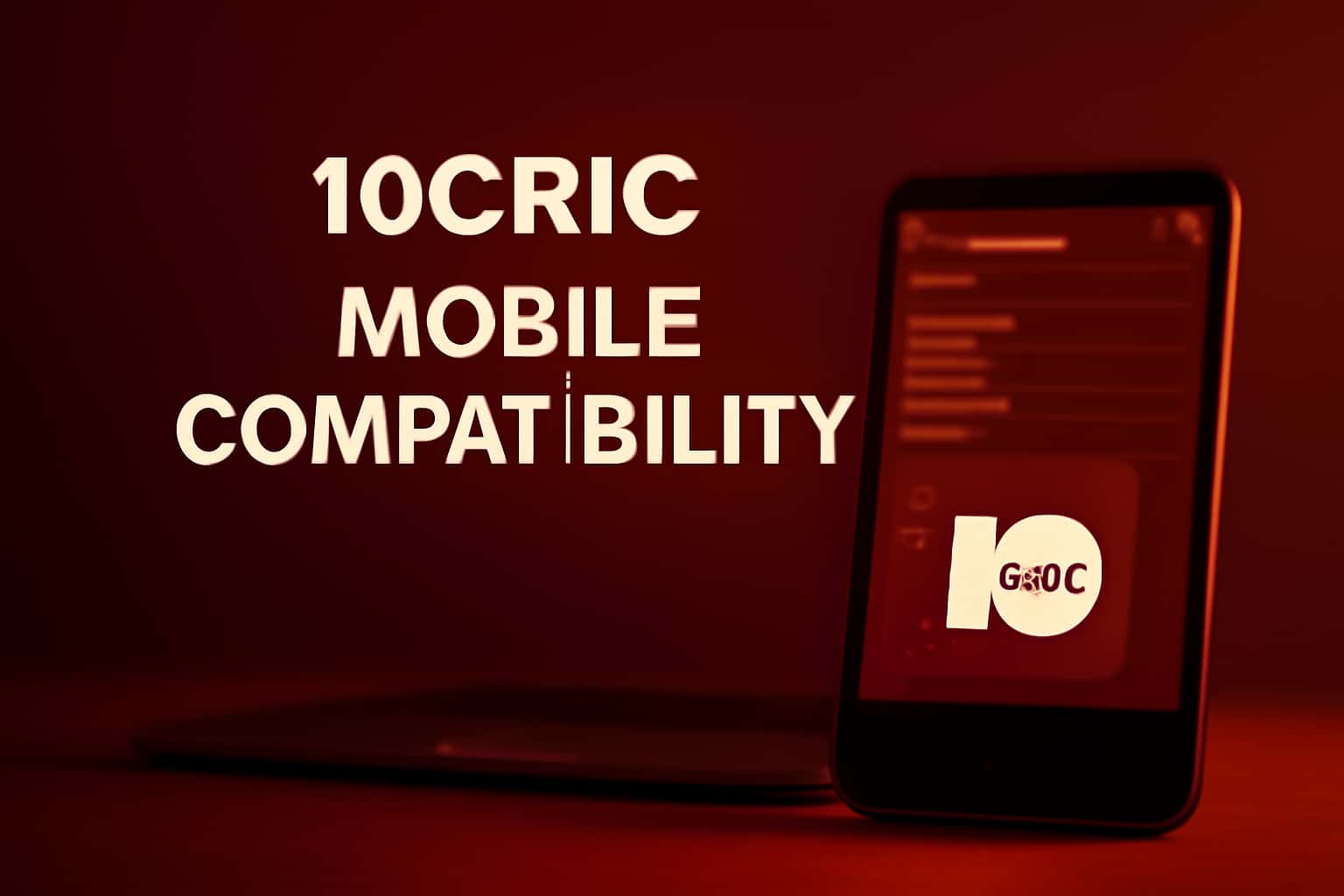 Informational scene about 10Cric Mobile Compatibility with relevant text.