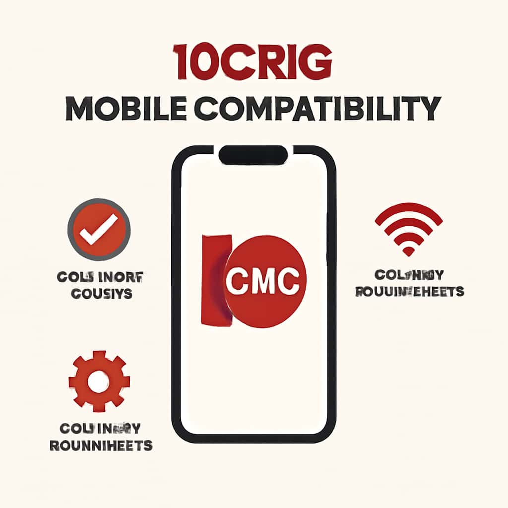 Diagram explaining 10Cric Mobile Compatibility.
