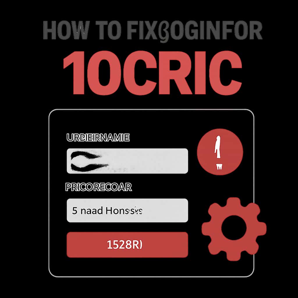 Diagram illustrating login troubleshooting steps for 10Cric