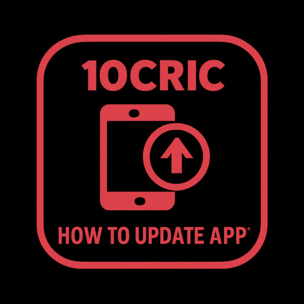 Simple badge representing guidance on updating the 10Cric app.