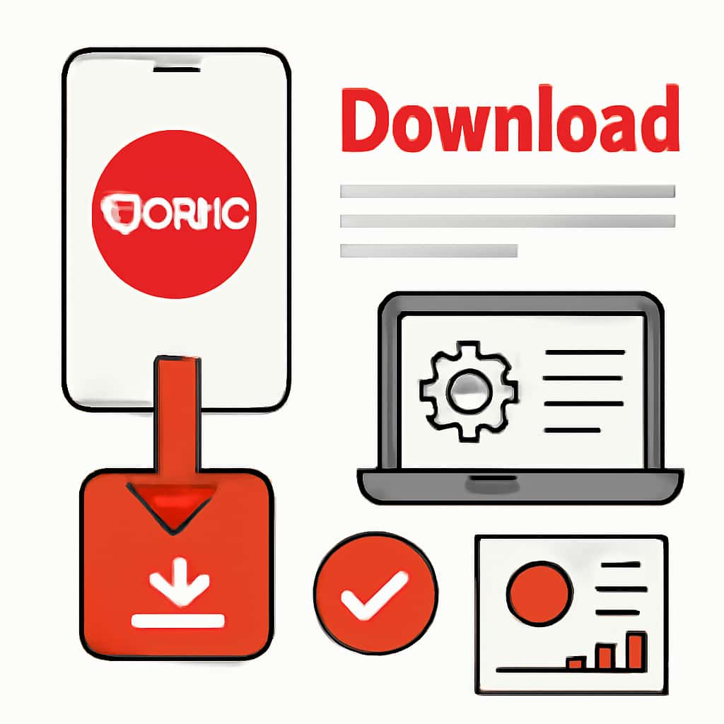 An educational diagram related to downloading the 10Cric app.