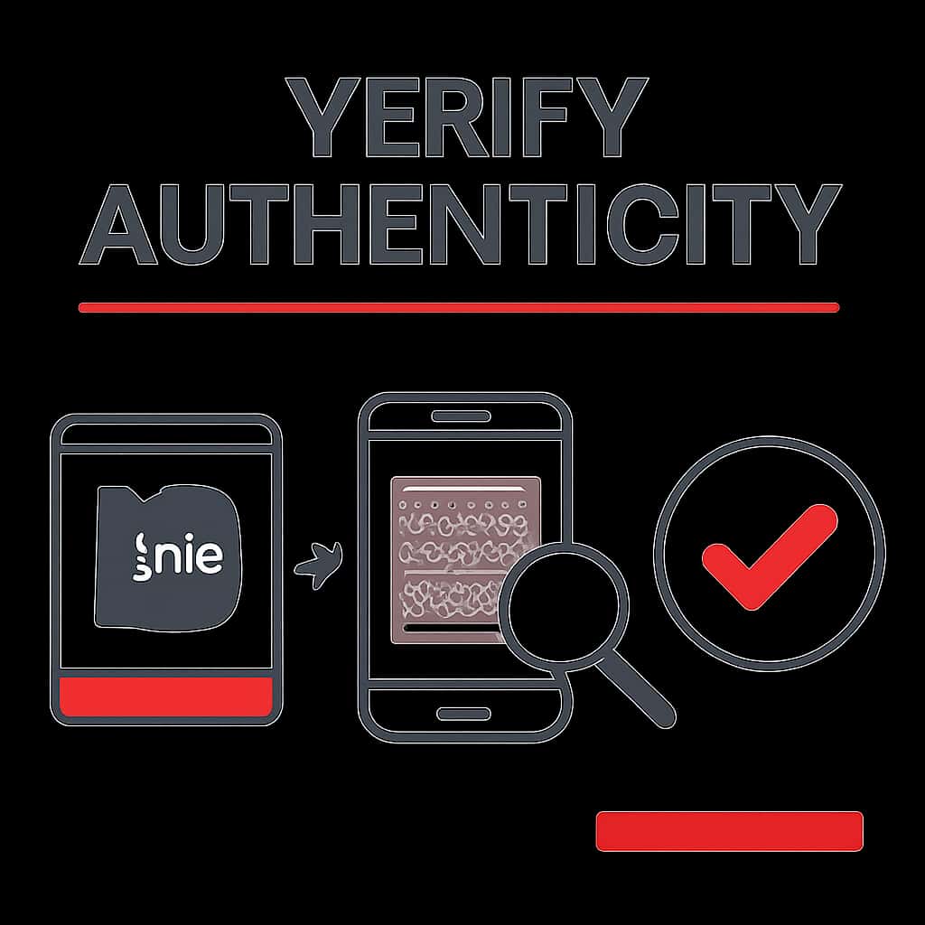 An educational diagram outlining the steps to verify 10Cric authenticity.