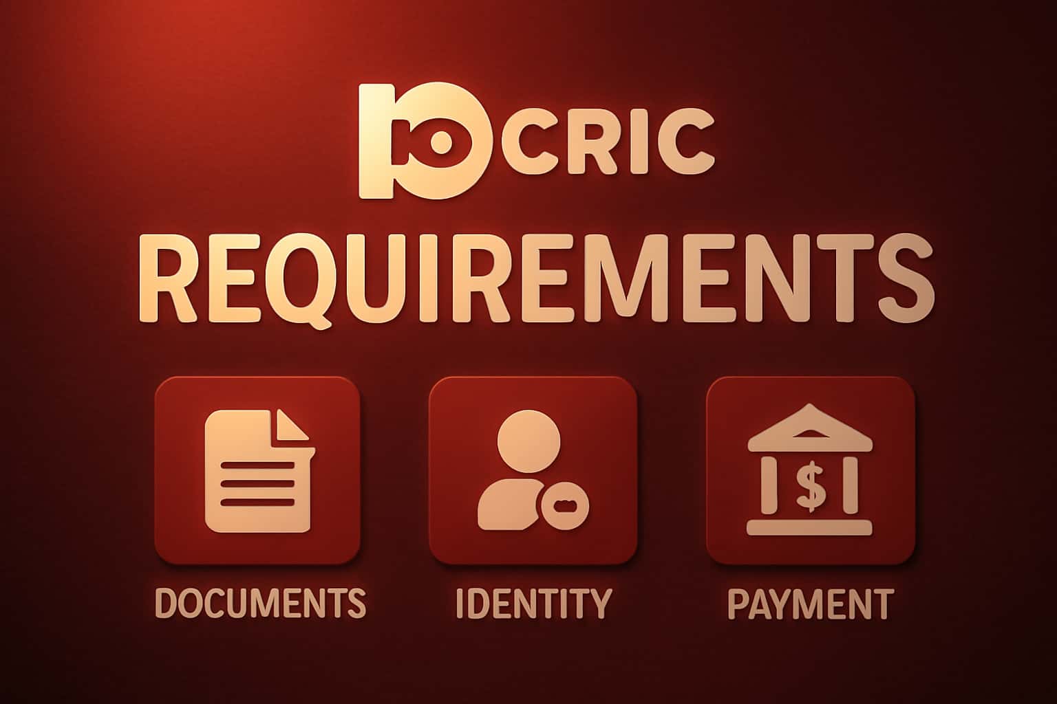 Informational overview of 10Cric Requirements with relevant details.